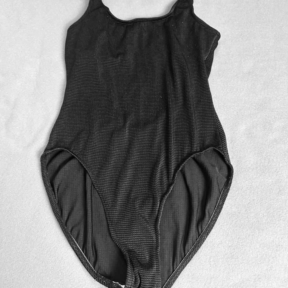 Retro Black One Piece Swimsuit Size 12